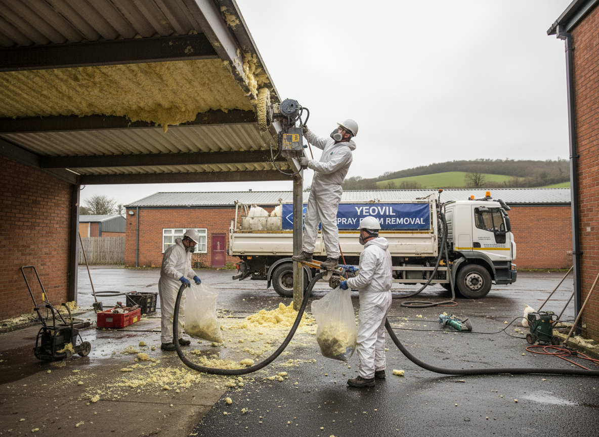 Commercial Spray Foam Removal in Yeovil, Somerset