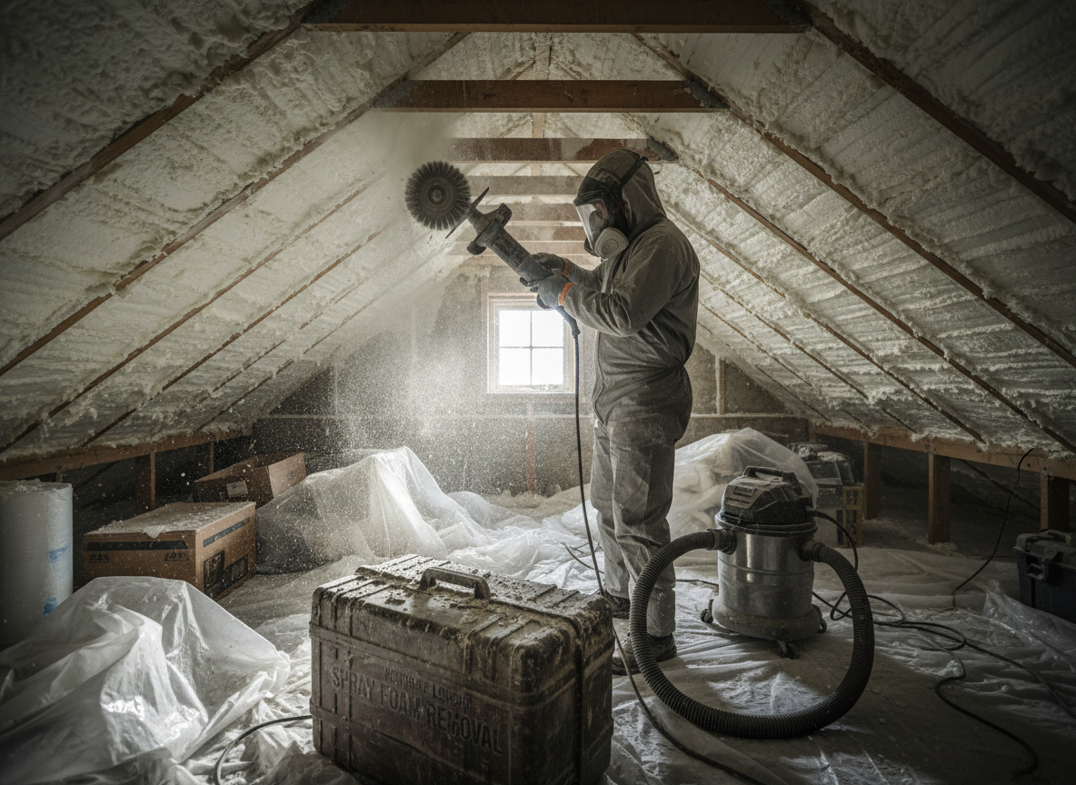 Spray Foam Removal in Sherborne