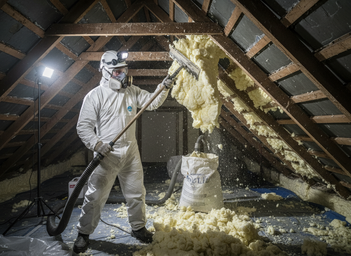 Open Cell Spray Foam Removal in Yeovil, Somerset